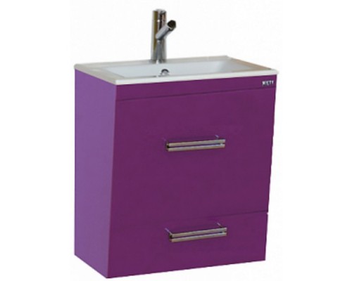 Тумба под раковину Misty Онтарио 50 с 2-мя ящиками сиреневая Л-Онт01050-15ПКо2Я