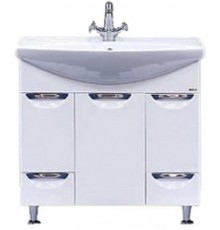 Тумба под раковину Misty Орхидея - 85 Тумба 2 ящ. белая эмаль П-Орх01085-0112Я