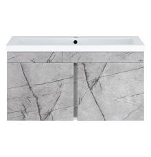 Тумба под раковину Misty Торос - 100 подвесная (серый мрамор)