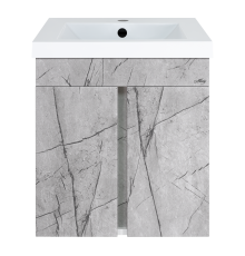 Тумба под раковину Misty Торос - 50 подвесная (серый мрамор)