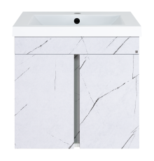 Тумба под раковину Misty Торос - 60 подвесная (белый мрамор)