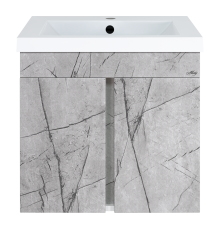 Тумба под раковину Misty Торос - 60 подвесная (серый мрамор)