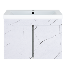 Тумба под раковину Misty Торос - 75 подвесная (белый мрамор)