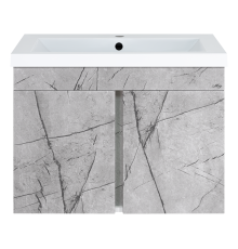 Тумба под раковину Misty Торос - 75 подвесная (серый мрамор)