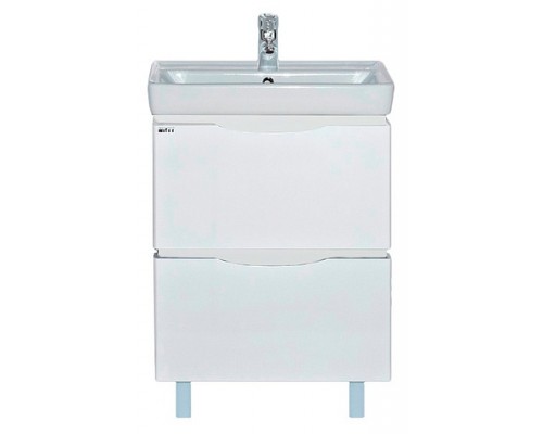 Тумба под раковину Misty Венера 60 с 2-мя ящиками белая П-Внр01060-012Я