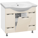 Тумба под раковину Misty Жасмин - 95 с 2 ящ. + Б/К бежевая эмаль П-Жас01095-031К2Я Тумба под раковину Misty Жасмин - 95 с 2 ящ. + Б/К бежевая эмаль П-Жас01095-031К2Я