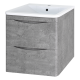 Тумба под раковину Misty Атлантик - 70 с 2 ящ. подвесная (серый камень) П-Атл-01070-501П2Я