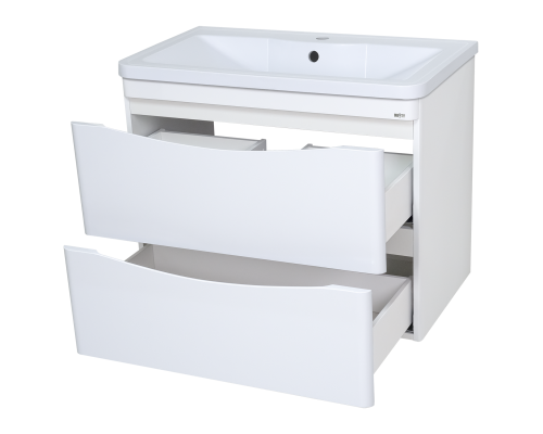 Тумба под раковину Misty Атлантик - 80 с 2 ящ. подвесная (белая) П-Атл-01080-011П2Я