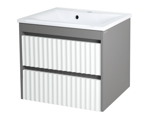 Тумба под раковину Brevita Balaton - 65 подвесная (комбинированная)