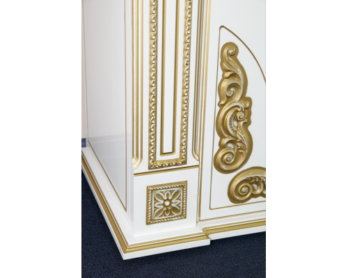 Тумба под раковину Misty Барокко 80 белая патина Л-Бар01080-013Пр