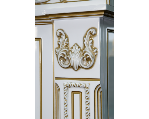 Тумба под раковину Misty Барокко 80 белая патина Л-Бар01080-013Пр