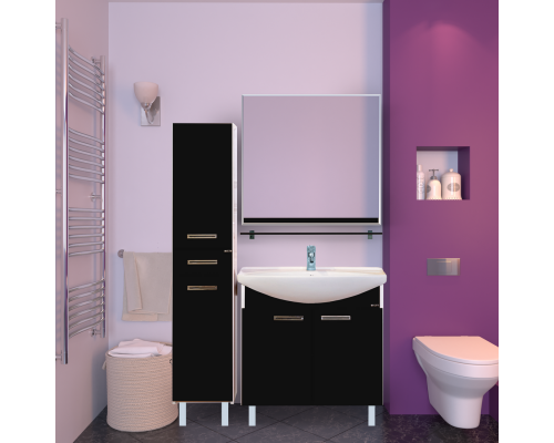 Тумба под раковину Misty Джулия 85 тумба прямая черная Л-Джу01085-0210Пр