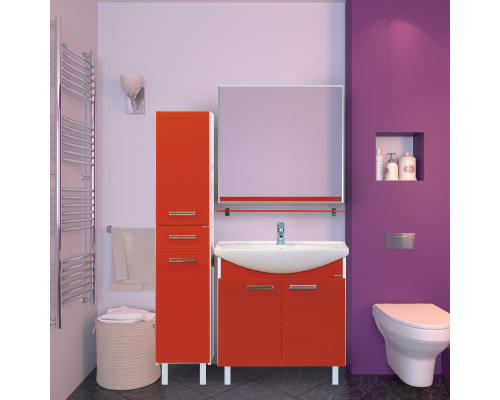 Тумба под раковину Misty Джулия 85 тумба прямая красная Л-Джу01085-0410Пр