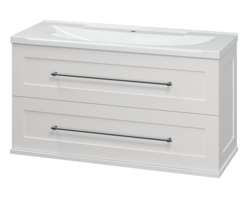 Тумба под раковину Misty Марта - 100 с 2 ящ. подвесная (белый) П-Мрт09100-011Пр