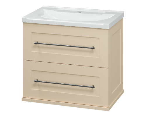 Тумба под раковину Misty Марта - 60 с 2 ящ. подвесная (бежевый) П-Мрт09060-031П2Я