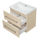 Тумба под раковину Misty Марта - 60 с 2 ящ. подвесная (бежевый) П-Мрт09060-031П2Я