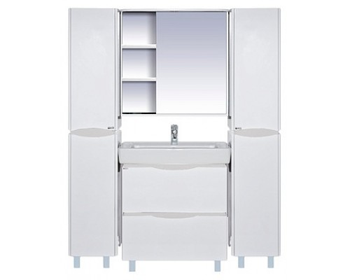 Тумба под раковину Misty Венера 80 с 2-мя ящиками белая П-Внр01080-012Я