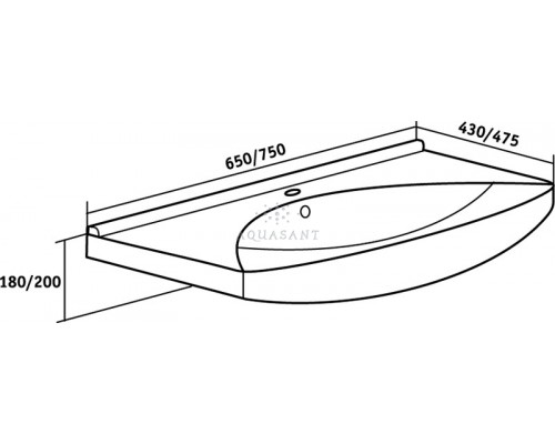 Тумба под раковину Misty Джулия - 75 Тумба прямая белая White Л-Джу01075-5210Пр