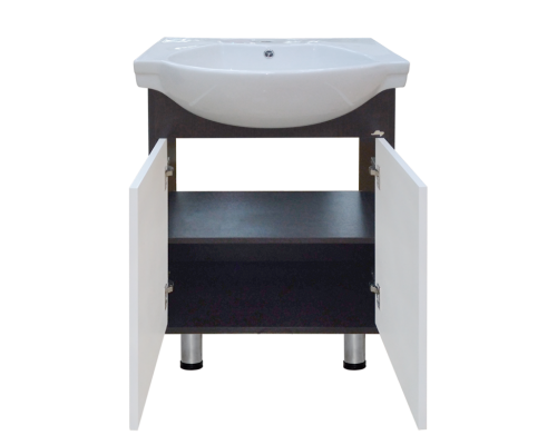 Тумба под раковину Misty Панда - 70 прямая венге/белый Э-Пан01070-18