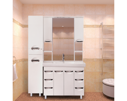 Тумба под раковину Misty София - 100 Тумба с 6ящ. белая эмаль П-Соф01100-0116Я