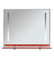 Зеркало Misty Джулия -105 Зеркало с полочкой 12 КРАКОЛЕТ красный Л-Джу03105-0413