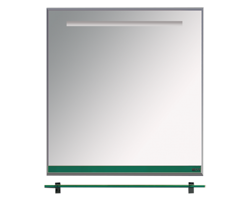Зеркало Misty Джулия - 65 Зеркалос полочкой 12 мм зеленое Л-Джу03065-0810