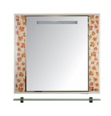 Зеркало Misty Канада - 90 Зеркало бел. с полочкой (кленовый лист) Л-Кан03090-315