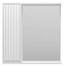 Зеркальный шкаф Brevita Balaton - 80 левый (белый)