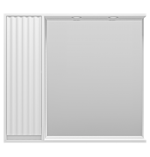 Зеркальный шкаф Brevita Balaton - 90 левый (белый)