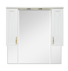 Зеркальный шкаф Misty Амбра - 100 белый П-Амб02100-0122Я