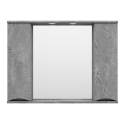 Зеркальный шкаф Misty Атлантик - 100 (серый камень) П-Атл-4100-050