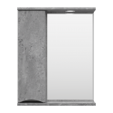 Зеркальный шкаф Misty Атлантик - 60 левый (серый камень) П-Атл-4060-050Л