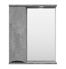 Зеркальный шкаф Misty Атлантик - 60 левый (серый камень) П-Атл-4060-050Л