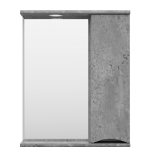 Зеркальный шкаф Misty Атлантик - 60 правый (серый камень) П-Атл-4060-050П
