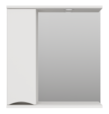 Зеркальный шкаф Misty Атлантик - 70 левый (белый) П-Атл-4070-010Л