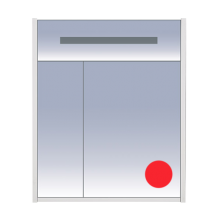 Зеркальный шкаф Misty Джулия 65 красный Л-Джу04065-0410