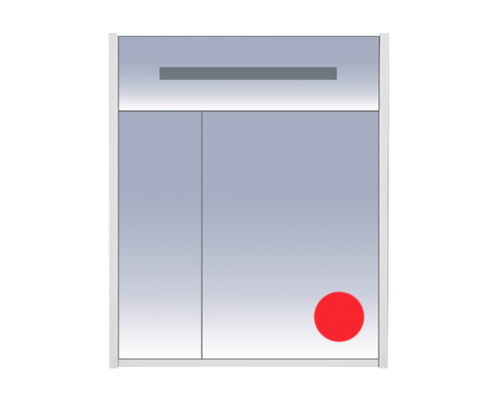 Зеркальный шкаф Misty Джулия 65 красный Л-Джу04065-0410