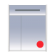 Зеркальный шкаф Misty Джулия 65 красный Л-Джу04065-0410
