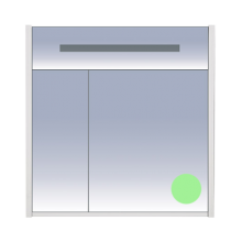 Зеркальный шкаф Misty Джулия 85 салатовый Л-Джу04085-0710