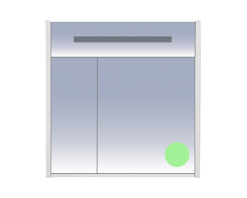 Зеркальный шкаф Misty Джулия 85 салатовый Л-Джу04085-0710