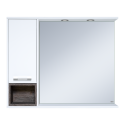 Зеркальный шкаф Misty Фетта - 100 с нишей белый левый П-Фет04100-011Л