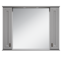 Зеркальный шкаф Misty Лувр - 105 (серый) П-Лвр03105-1504