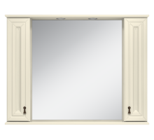 Зеркальный шкаф Misty Лувр - 105 (слоновая кость) П-Лвр03105-10142Ш