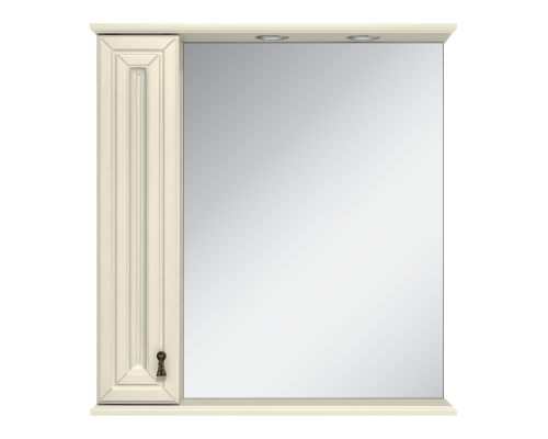Зеркальный шкаф Misty Лувр - 65 левый (слоновая кость) П-Лвр03065-1014Л