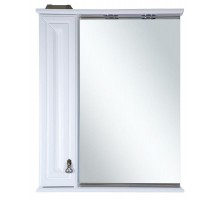 Зеркальный шкаф Misty Лувр - 75 Зеркало со шкафчиком, лев., белое П-Лвр03075-012Л