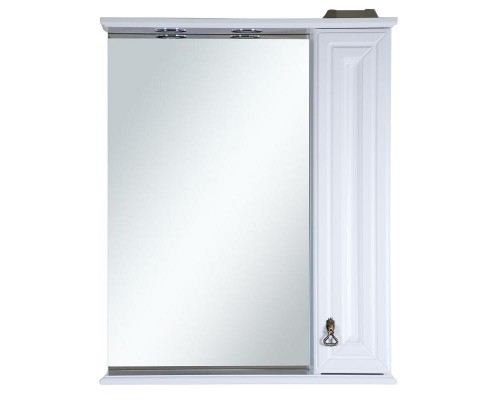 Зеркальный шкаф Misty Лувр - 75 Зеркало со шкафчиком, прав., белое П-Лвр03075-012П