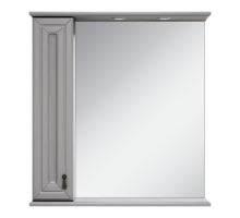 Зеркальный шкаф Misty Лувр - 75 левый (серый) П-Лвр03075-1504Л