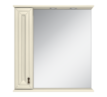 Зеркальный шкаф Misty Лувр - 75 левый (слоновая кость) П-Лвр03075-1014Л