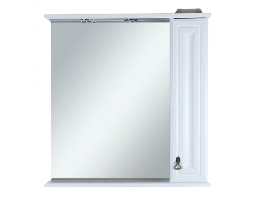 Зеркальный шкаф Misty Лувр - 85 Зеркало с 1-м шкафчиком, прав.,белое П-Лвр03085-012П