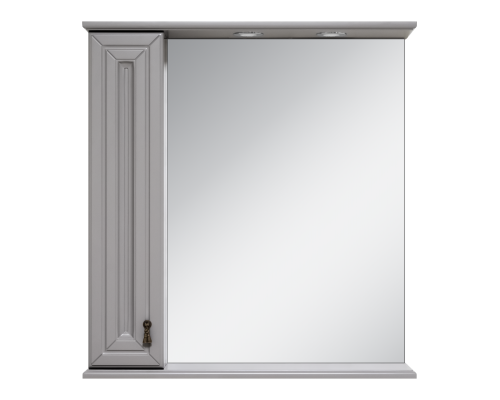 Зеркальный шкаф Misty Лувр - 85 левый (серый) П-Лвр03085-1504Л